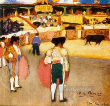 cattle bull cow Painting - Bullfights Corrida 2 1900 Pablo Picasso